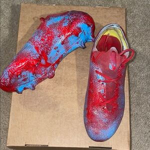 Nike Phantom Kids Cleats Red Blue